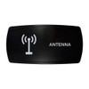 ANTENNA horizontal rocker switch with laser-etched antenna icon, in daylight