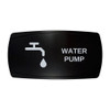 WATER PUMP horizontal rocker switch with laser-etched water pump / faucet icon, in daylight