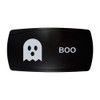 BOO horizontal rocker switch with laser-etched ghost icon, in daylight