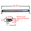 S4D 20 inch OZ-USA® Single Row LED Light Bar 4D Reflectors Spot Flood Combo Beam Off Road 4x4 4WD Truck