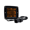 4D Series OZ-USA® 3" Amber Pod High Intensity LED Ditch Fog Lights Flood Beam Pattern Plug and Play Wire Harness Offroad 