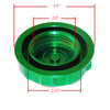 JS Billet Gas Cap Green OZ-USA® with Gasket for Kawasaki Jet 650SX SX TS XI 650 750