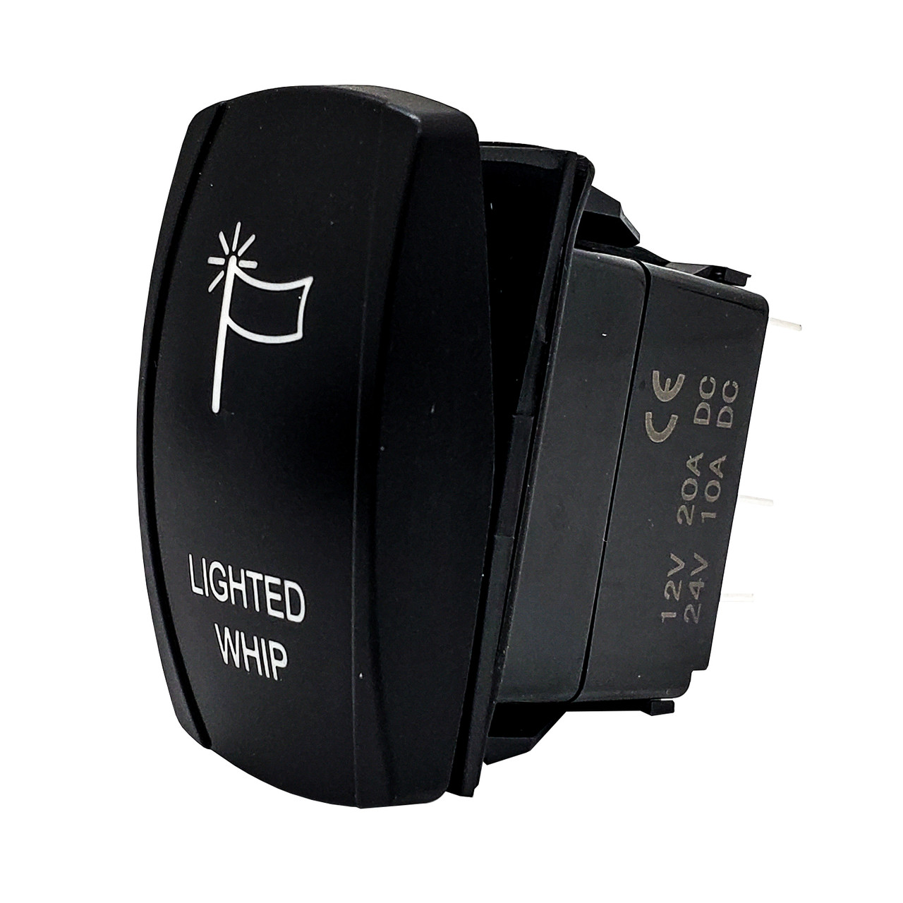 LIGHTED WHIP OZ-USA® On/Off Rocker Switch 4-Pin SPST Laser