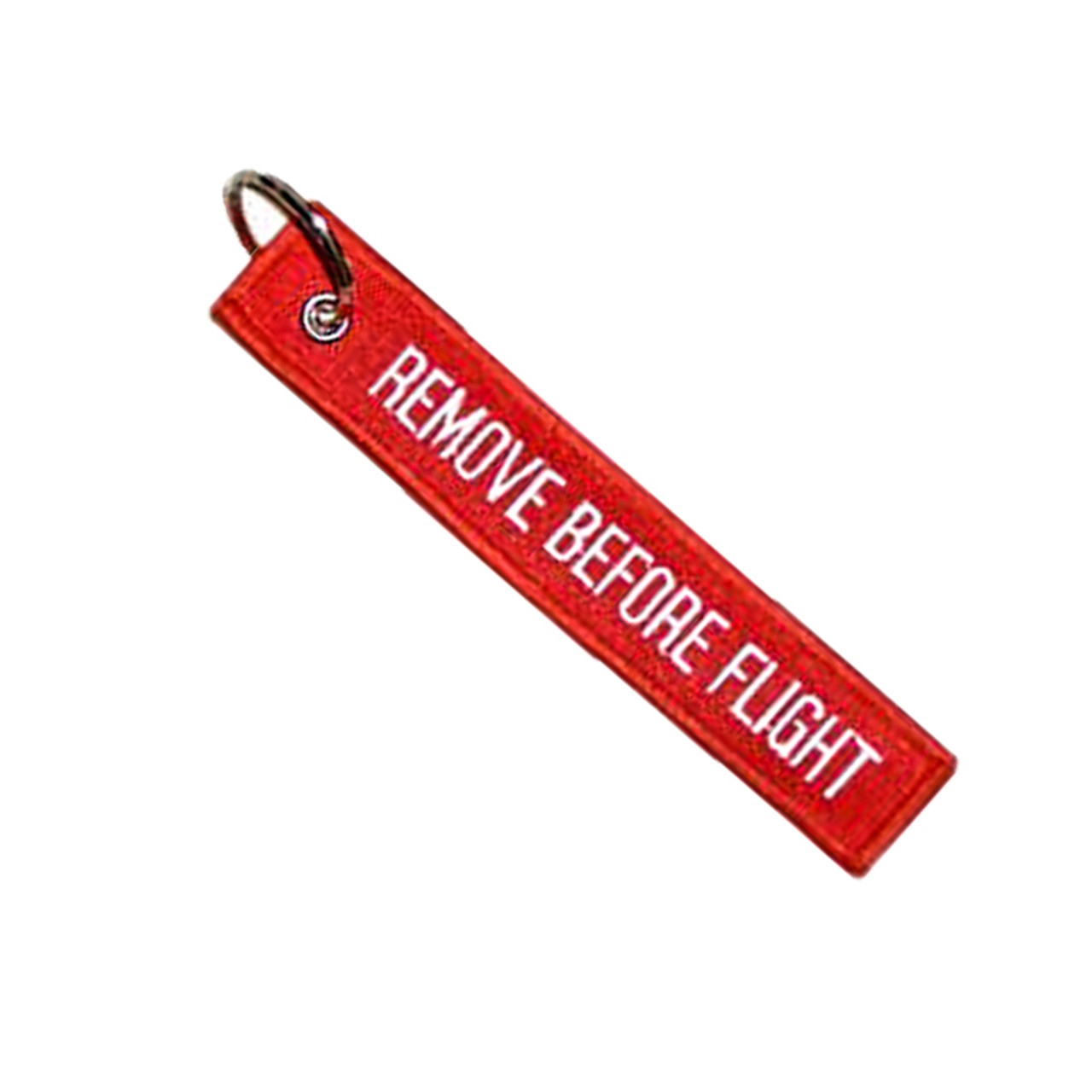 REMOVE BEFORE FLIGHT KEYCHAIN RED/white QTY= 5 TAGS FLAG PILOT CREW KEY 