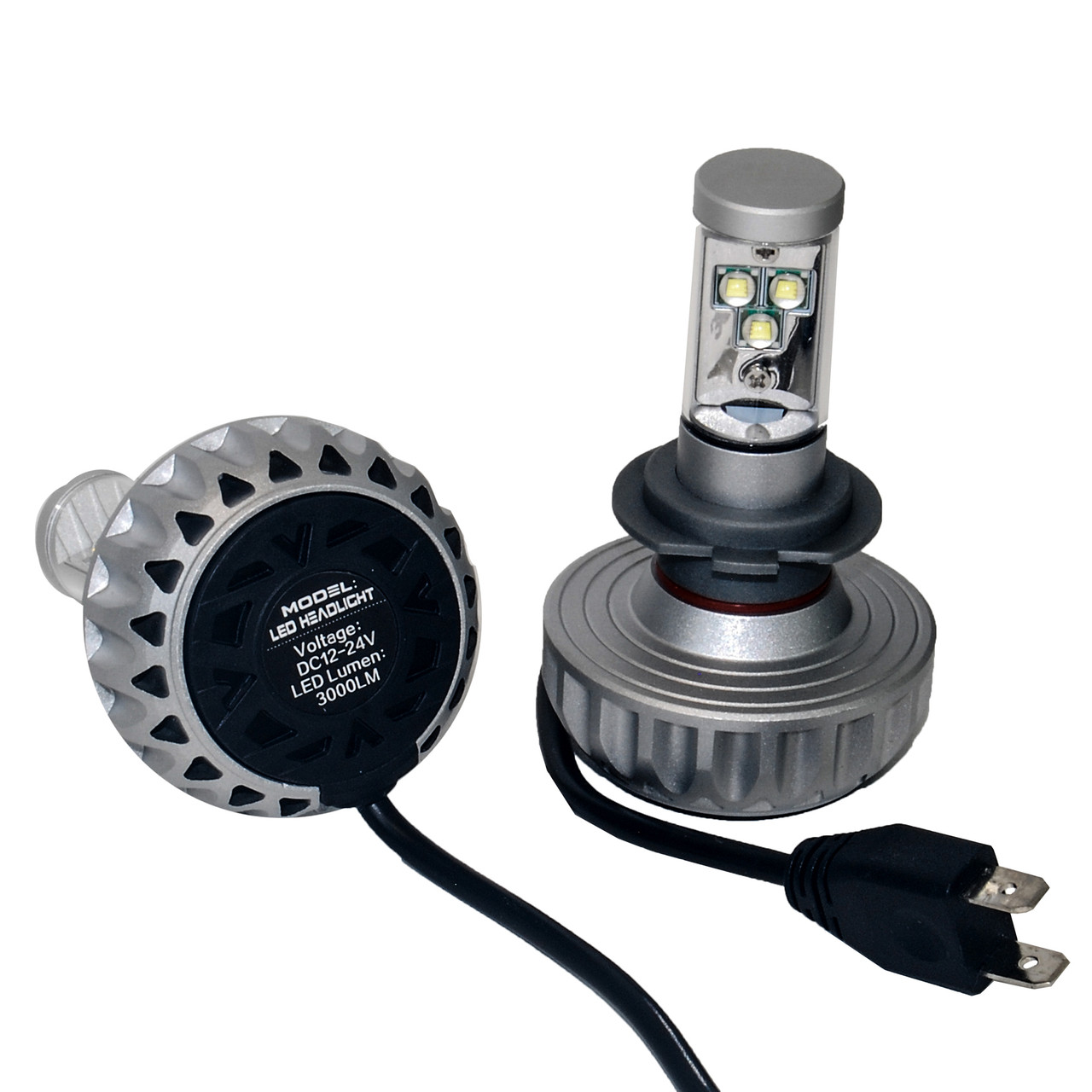 3HL-H7 LED Headlight Kit by OZ-USA® 30W Single Beam Auto 3000LM Xenon White  3000K, 4300K, 6500K, 8000K, 10000K