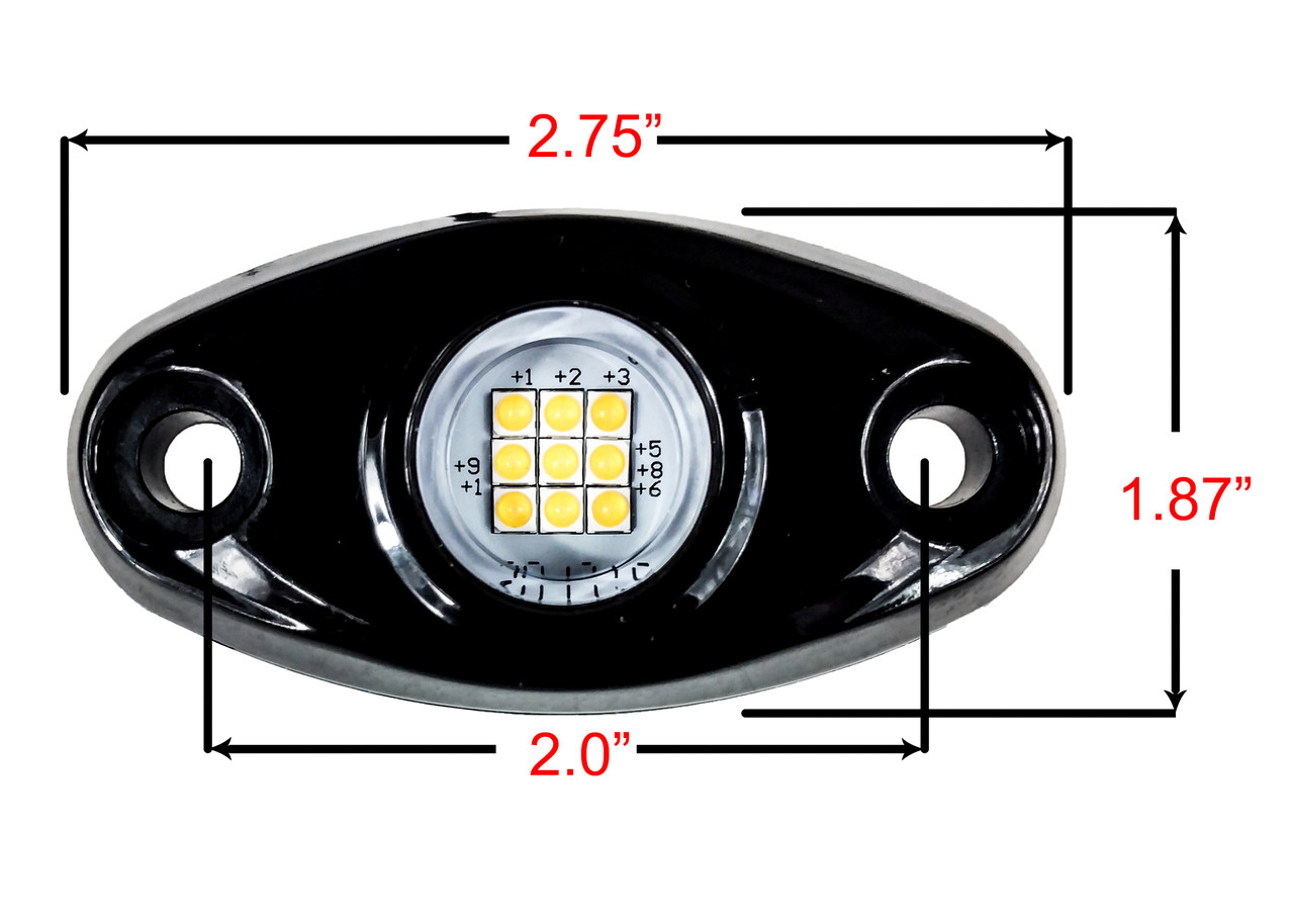 9 SMD Rock Light White LED for crawling under body frame fender 4x4 offroad  - OZ