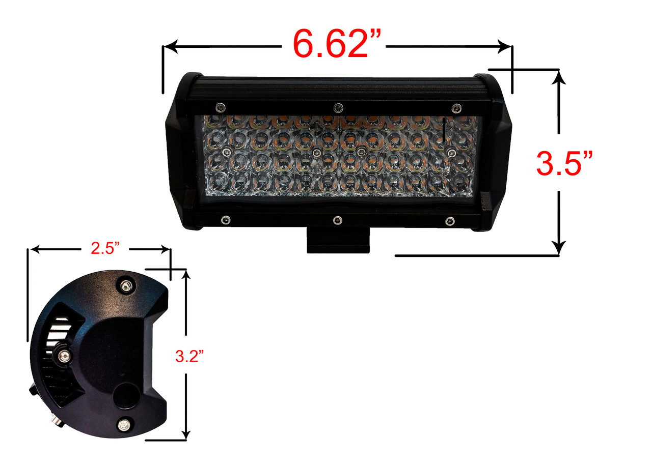6 LED light bar, Dual Color Amber White LED