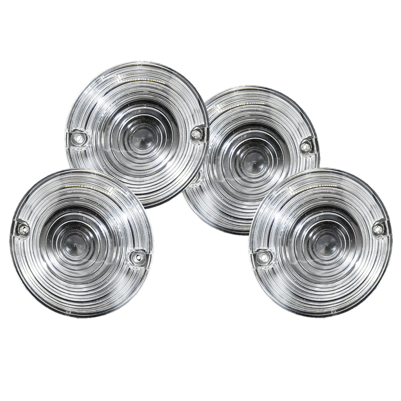 Set of 4 Blinker Clear Lens Harley Touring Pancake Road King Glide