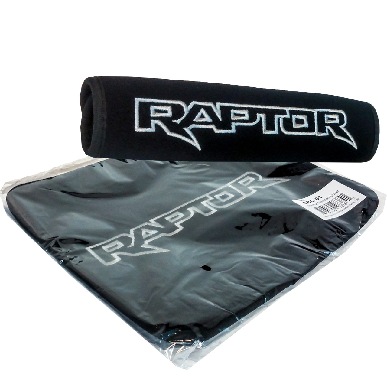 Raptor Logo Black Neoprene Automotive Seat Belt Covers for Ford F