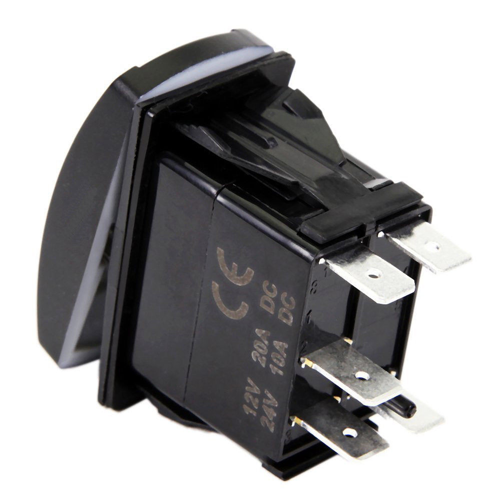 Dome Light On/Off Rocker Switch 5-Pin SPST OZ-USA® Laser Etch Blue