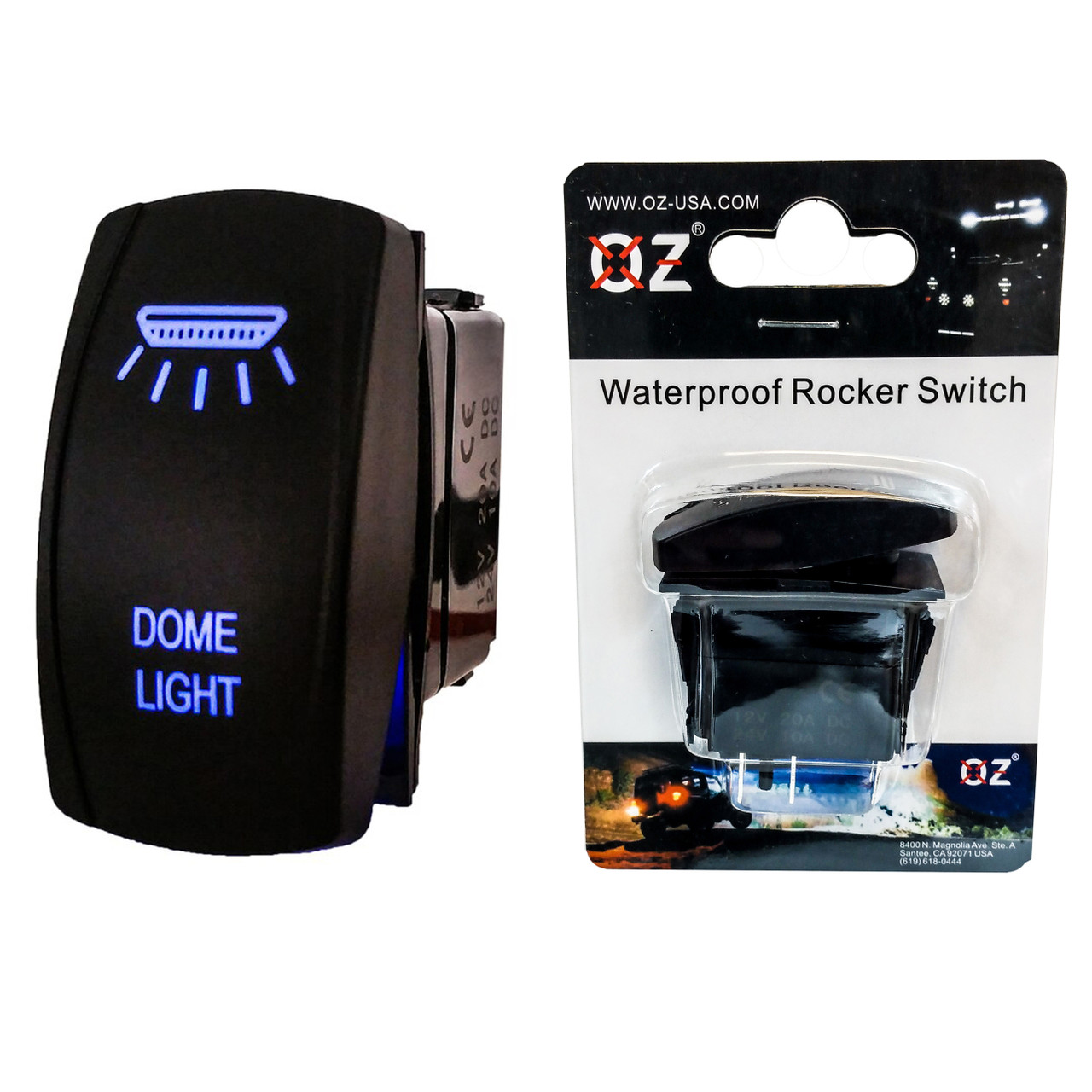 5 Pin Waterproof Switch Front Diff Lock Rocker Switch - Blue LED, Laser ...