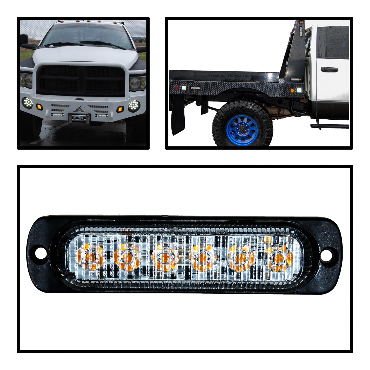 Grille and Surface Mount LED Lights for Emergency Vehicles