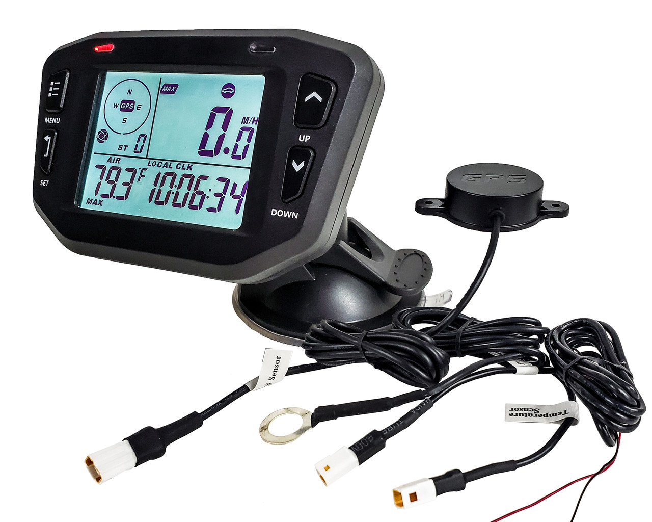 GPS Speedometer with engine temp and battery meter