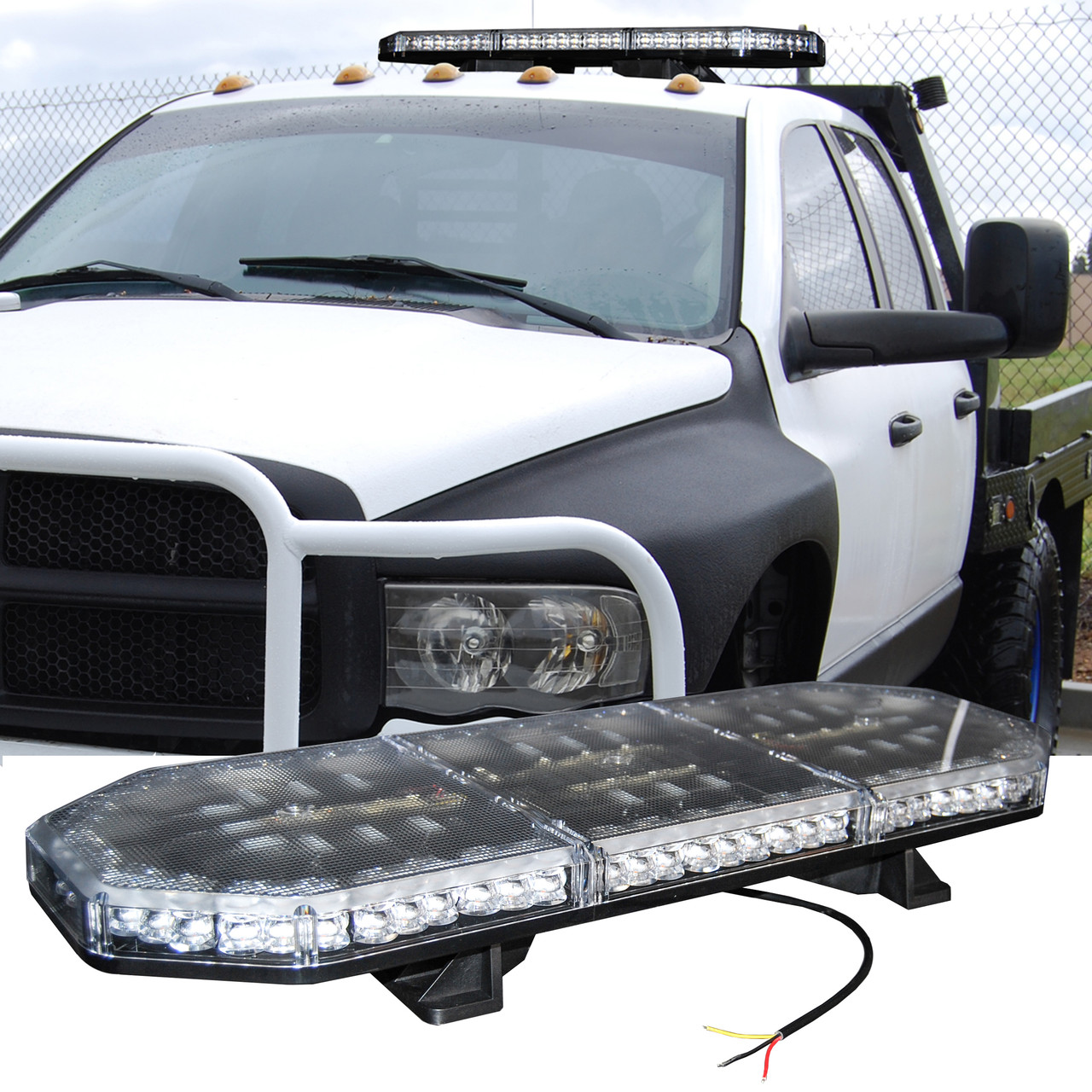 29 Amber LED Beacon Flashing Strobe Warning Light Bar Roof Mount for  Emergency Construction Vehicles Tow Truck 12V 24V - OZ