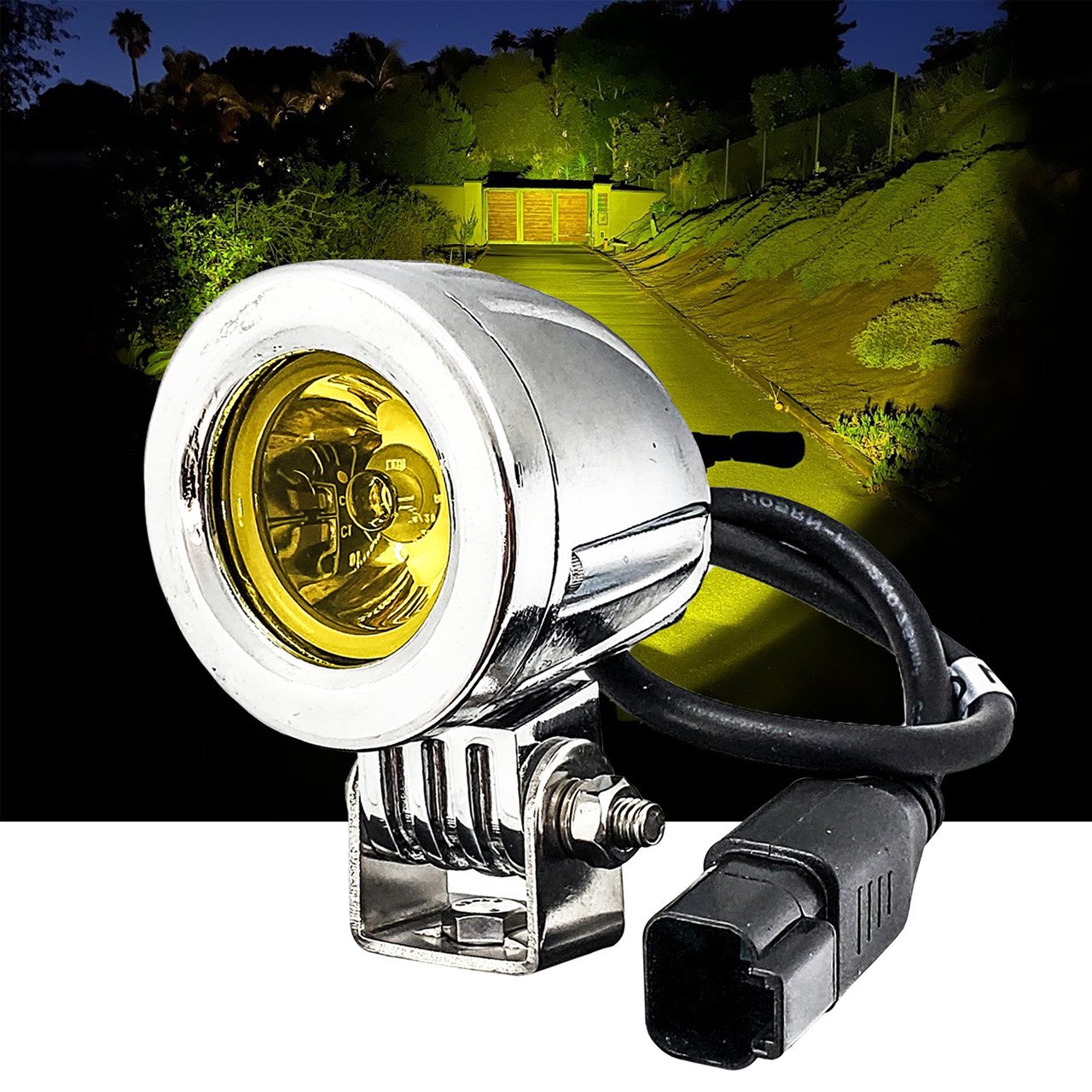 Chrome Motorcycle Auxiliary lights | High Output | Must have for