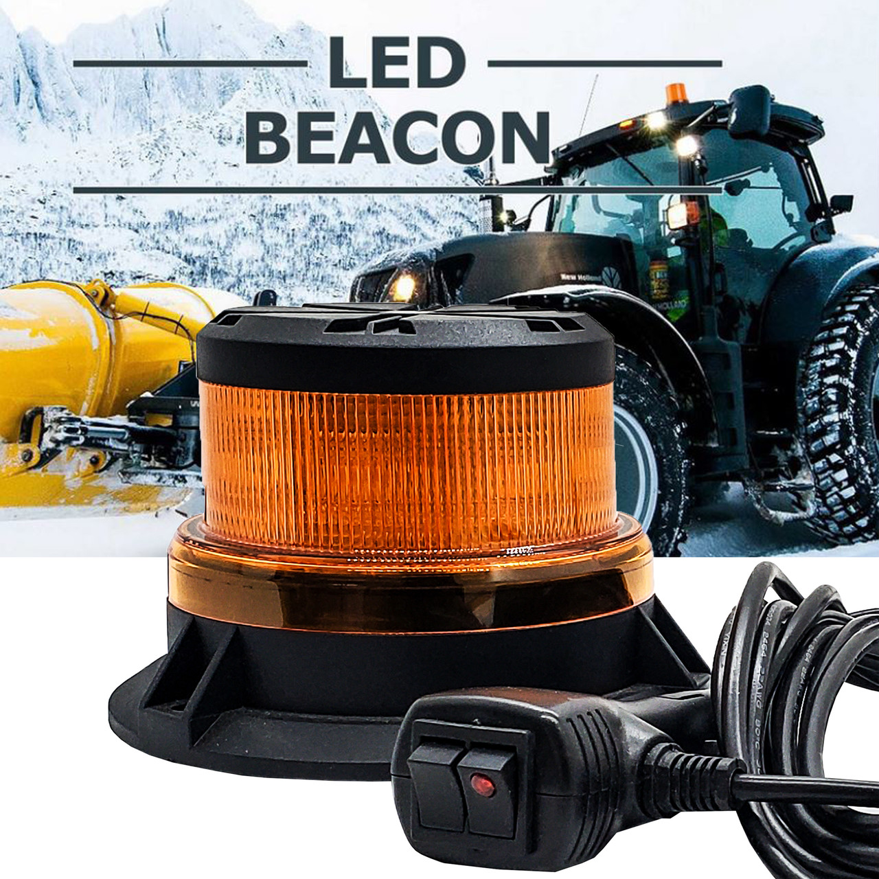 29 Amber LED Beacon Flashing Strobe Warning Light Bar Roof Mount for  Emergency Construction Vehicles Tow Truck 12V 24V - OZ