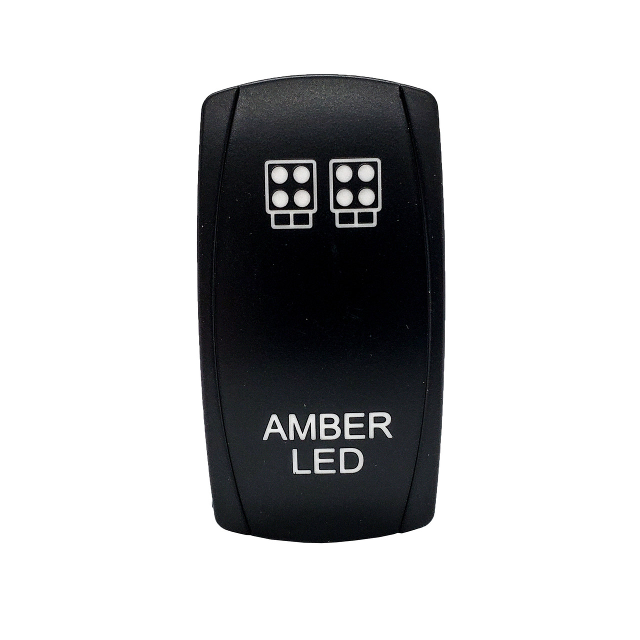 ❤︎P Amber On/Off Rocker Switch 5-Pin SPST OZ-USA® Laser Etch Blue LED