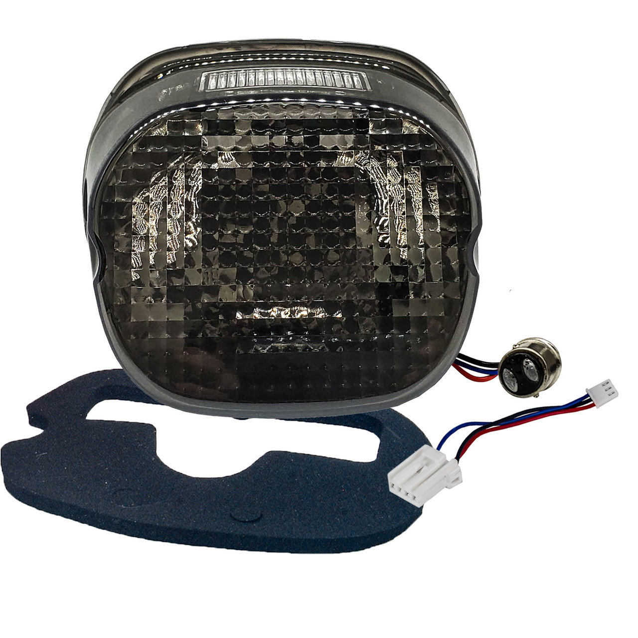 Flashing Smoke Lens Tail Brake Red LED Light for Harley Davidson