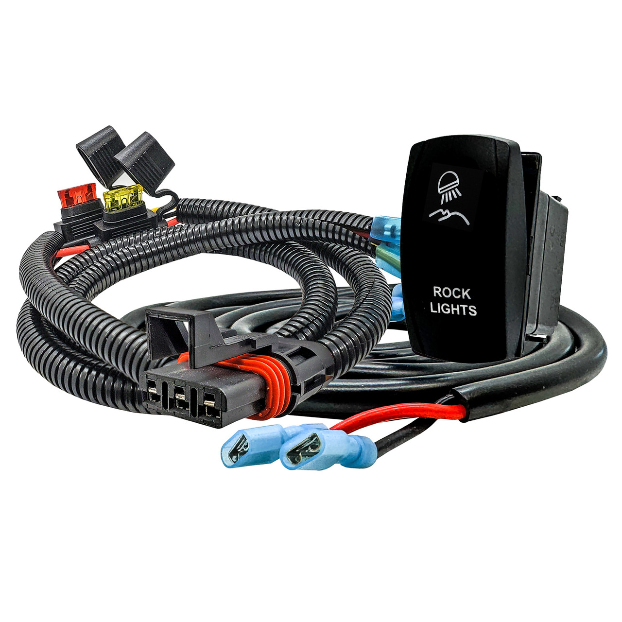 10ft. Pulse Power Bus Bar Plug Wire Harness with Laser-Etched Rock
