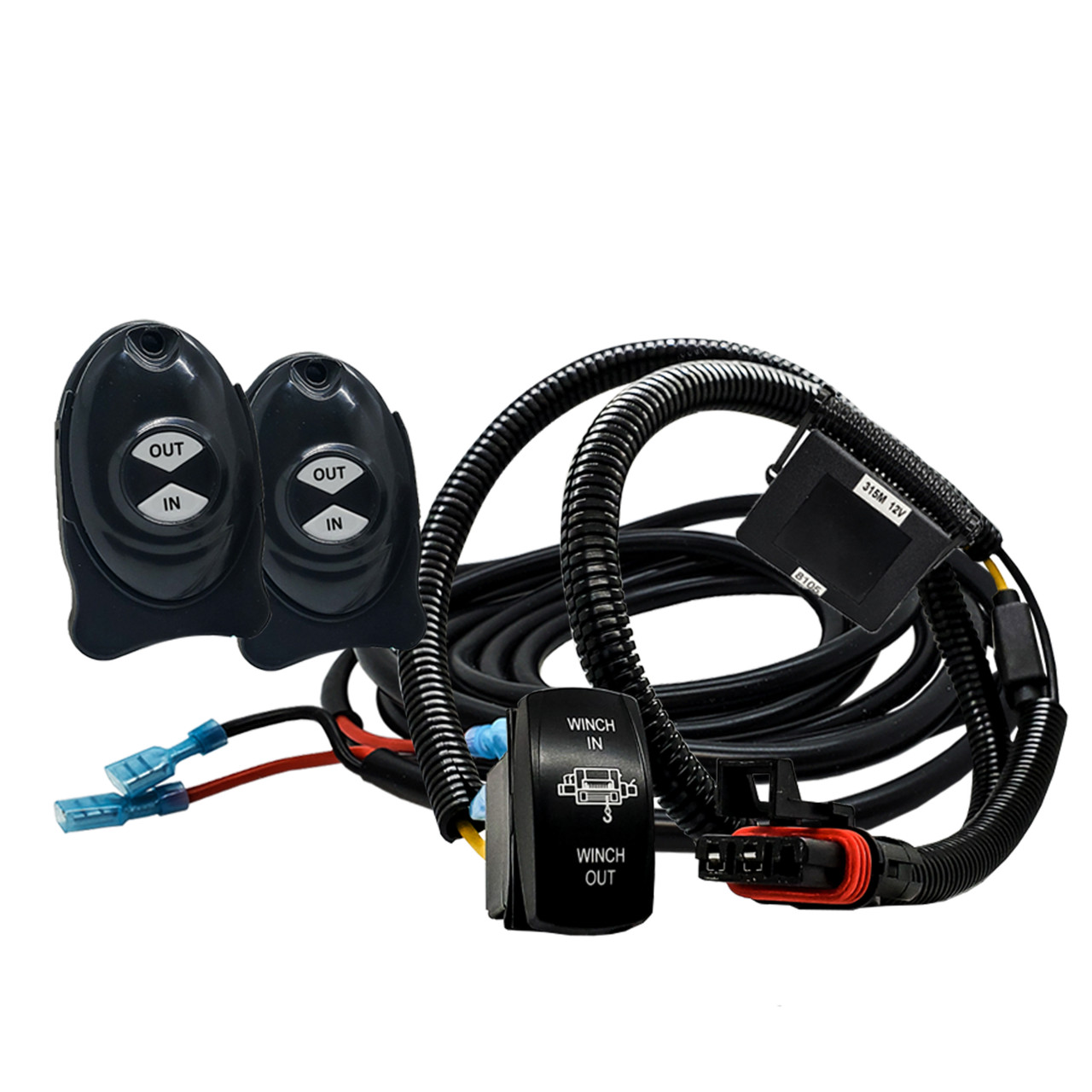 Wireless Winch Remote Wire Harness Kit with Power Bus Bar Plug