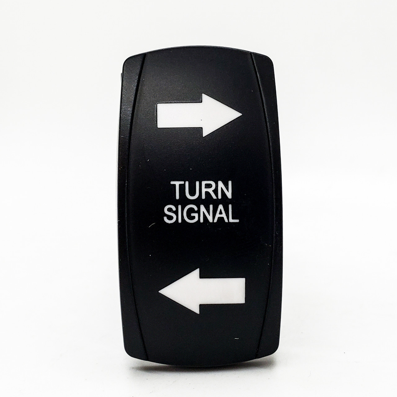 Turn Signal On/Off/On Rocker Switch 4-Pin Laser-Etched Blue LED