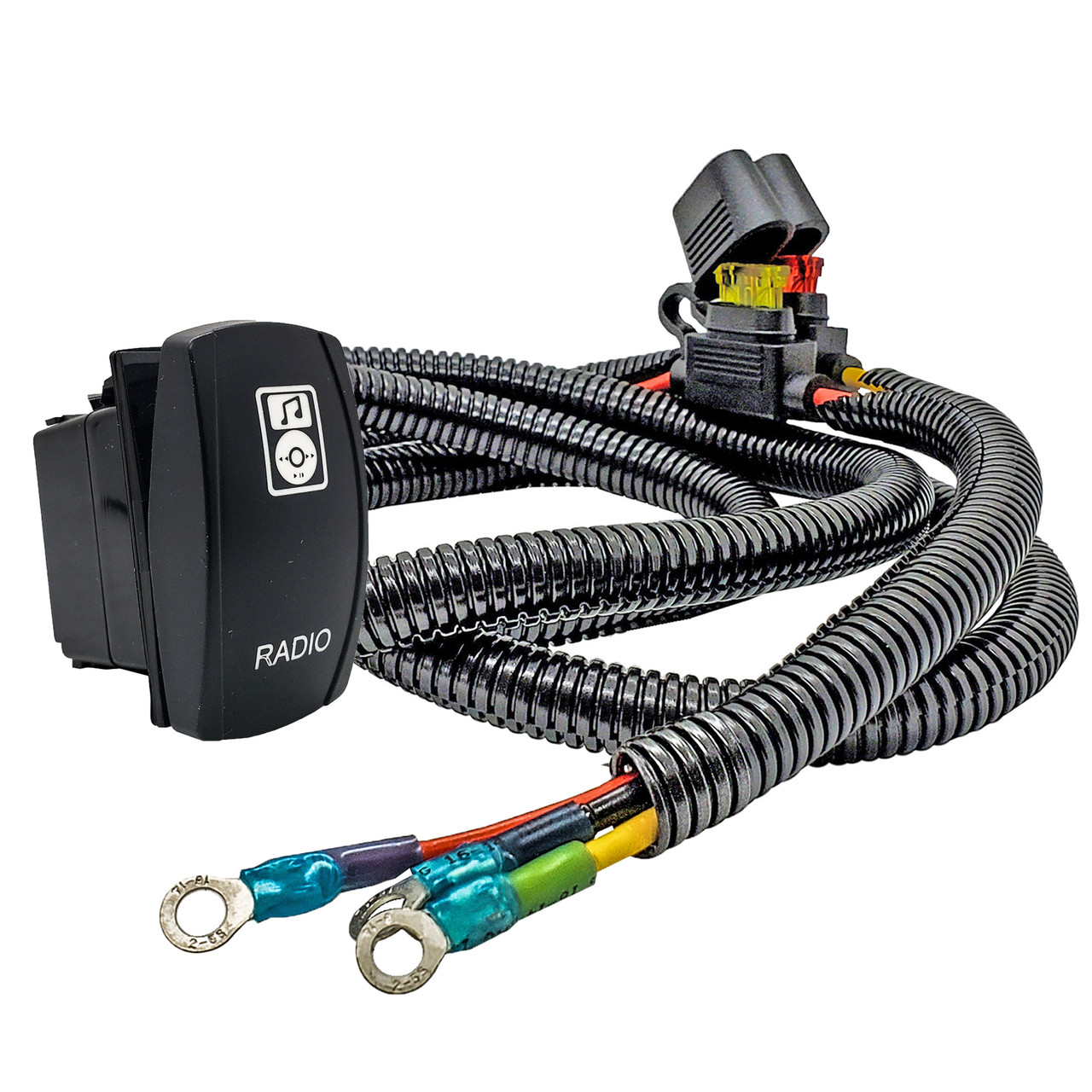 RADIO On/Off Rocker Switch with Power Busbar Distribution Block
