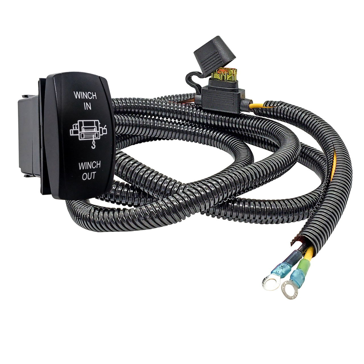 Power Bus Bar Distribution Block Winch Wire Harness with Momentary