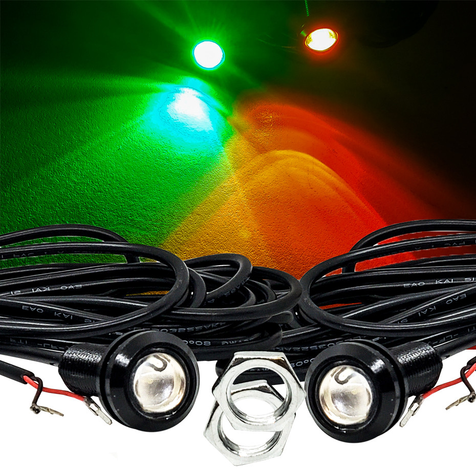 1/2pcs Red Green Signal Sailing Lights Marine Boat Navigation Light Waterproof Lamp For Boat Pontoon Warning Light Side Marker - 34