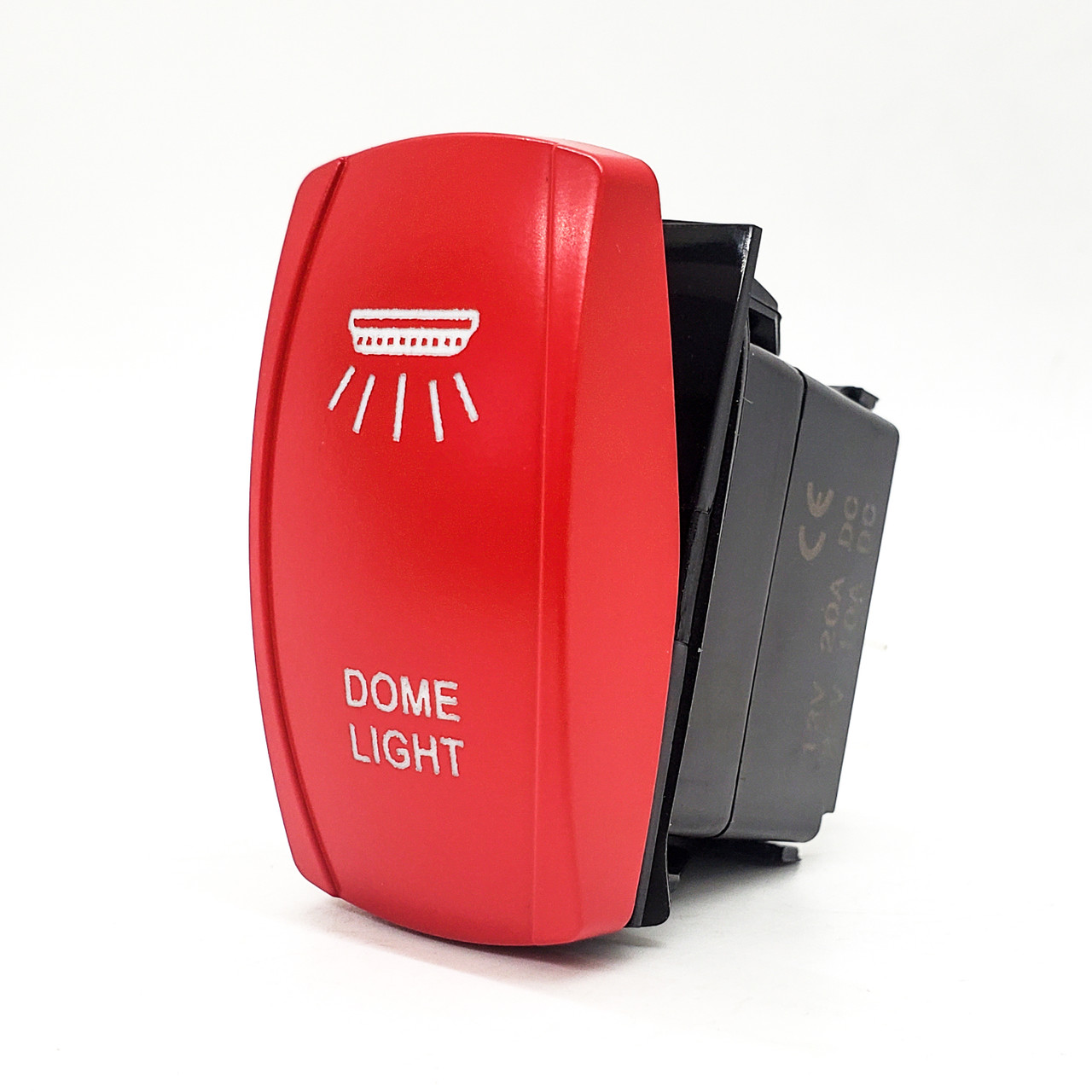 Dome Light On/Off Red Rocker Switch 4-Pin for UTV Trucks Golf