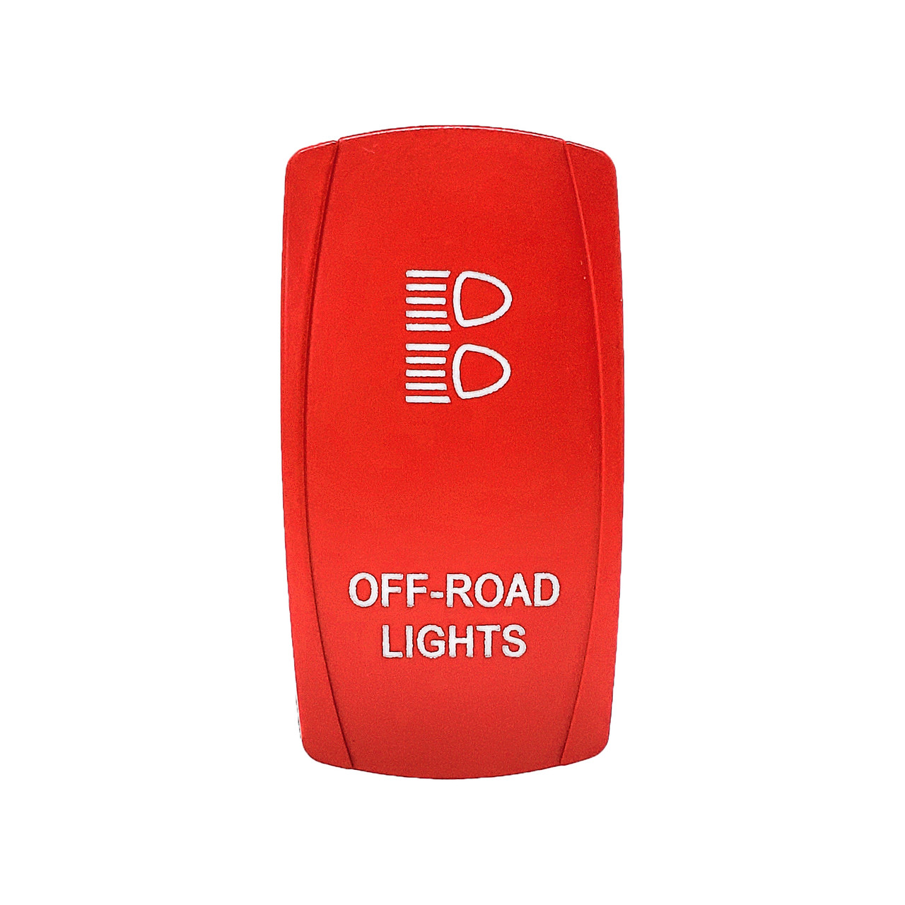 Off-Road Lights Laser-Etched On/Off Red Rocker Switch 4-Pin for