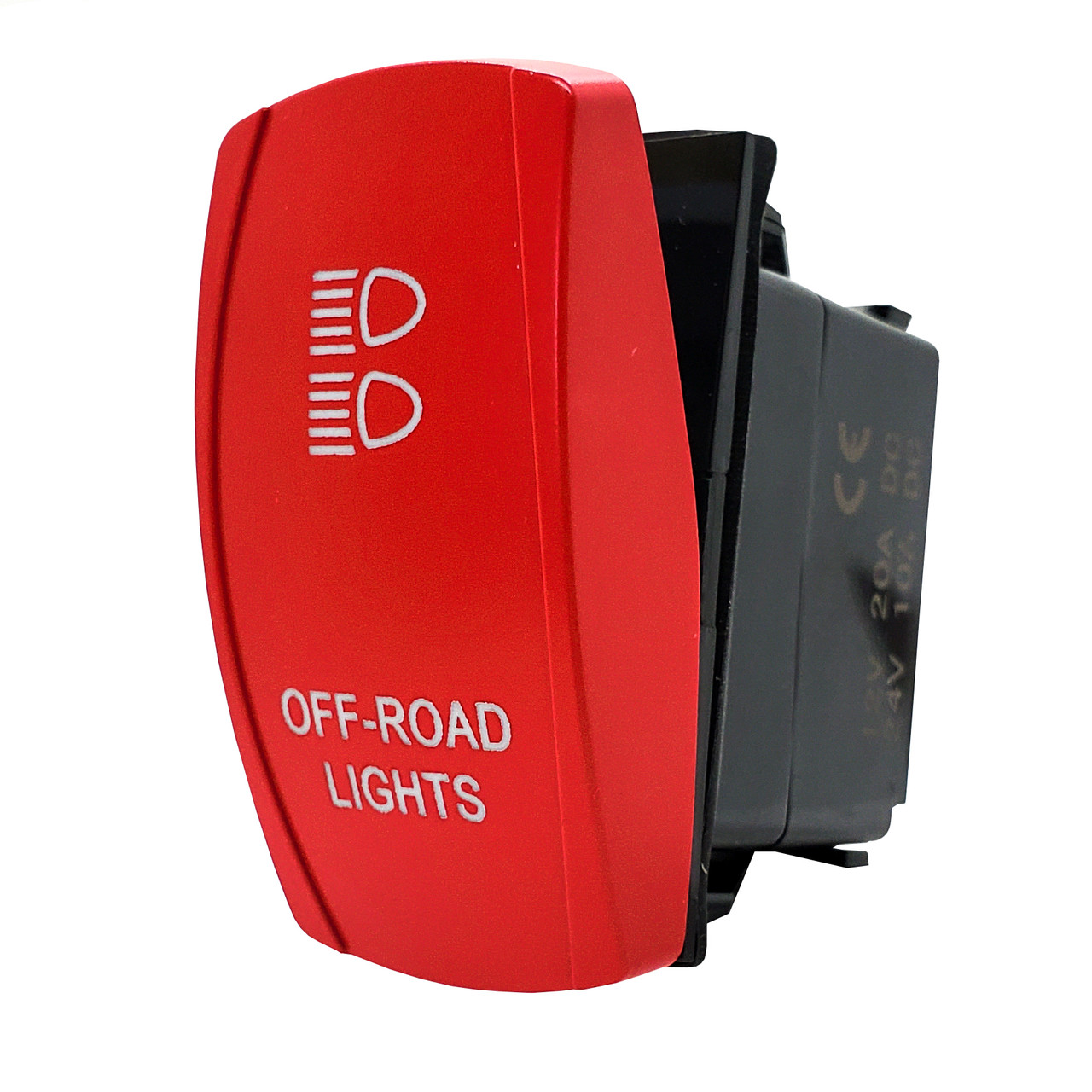 Off-Road Lights Laser-Etched On/Off Red Rocker Switch 4-Pin for