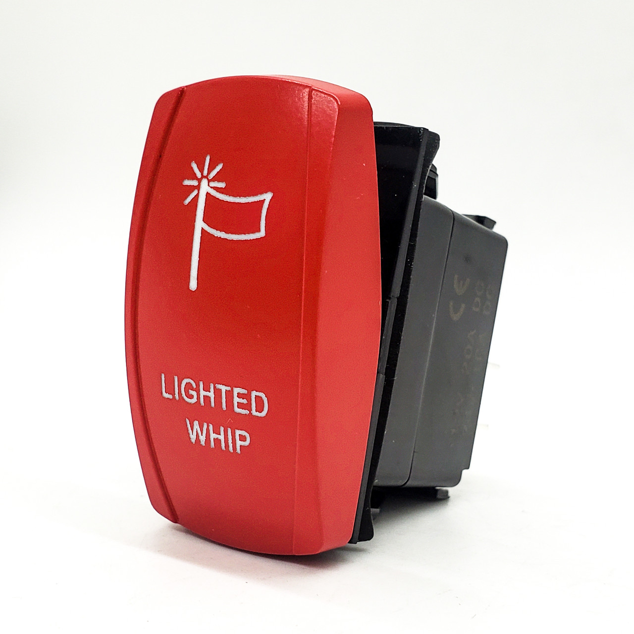 Lighted Whip On/Off Red Rocker Switch 4-Pin for Trucks UTV Golf