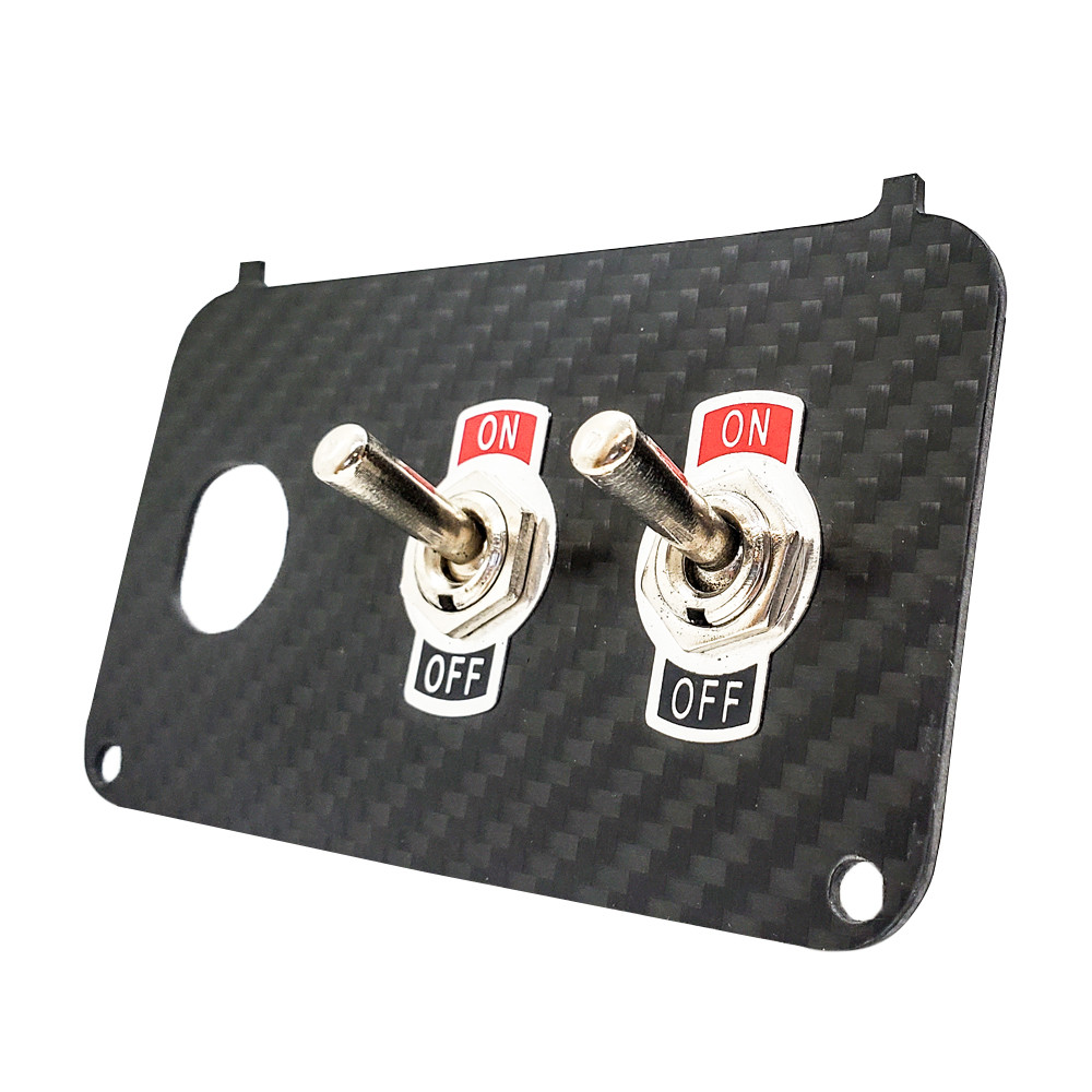 Carbon Fiber Golf Cart Key Plate with Aux Toggle Switch for EZGO