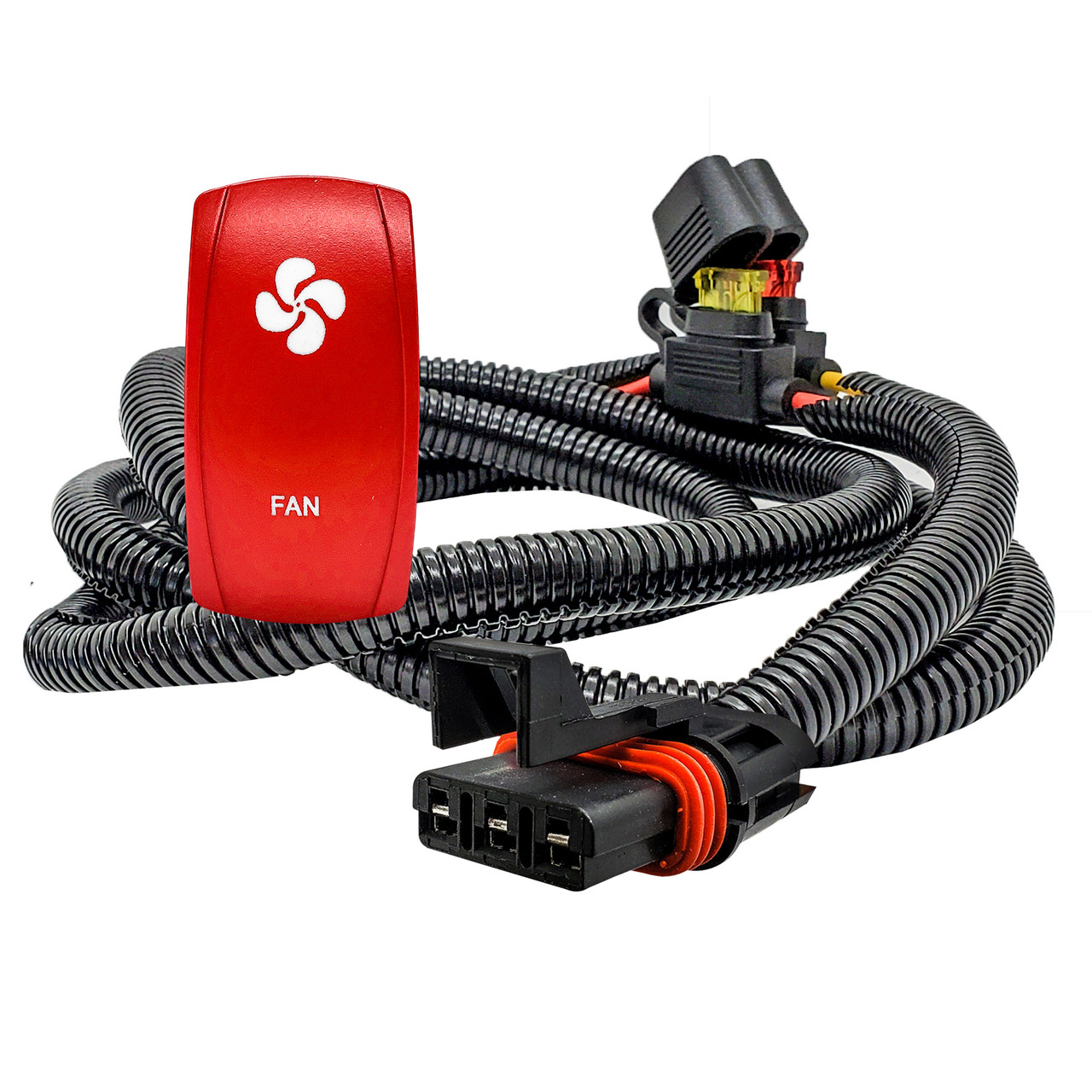 P. Rydeen　　oc FAN On/Off Red Rocker Switch with Pulse Power Bus Bar Plug Wire