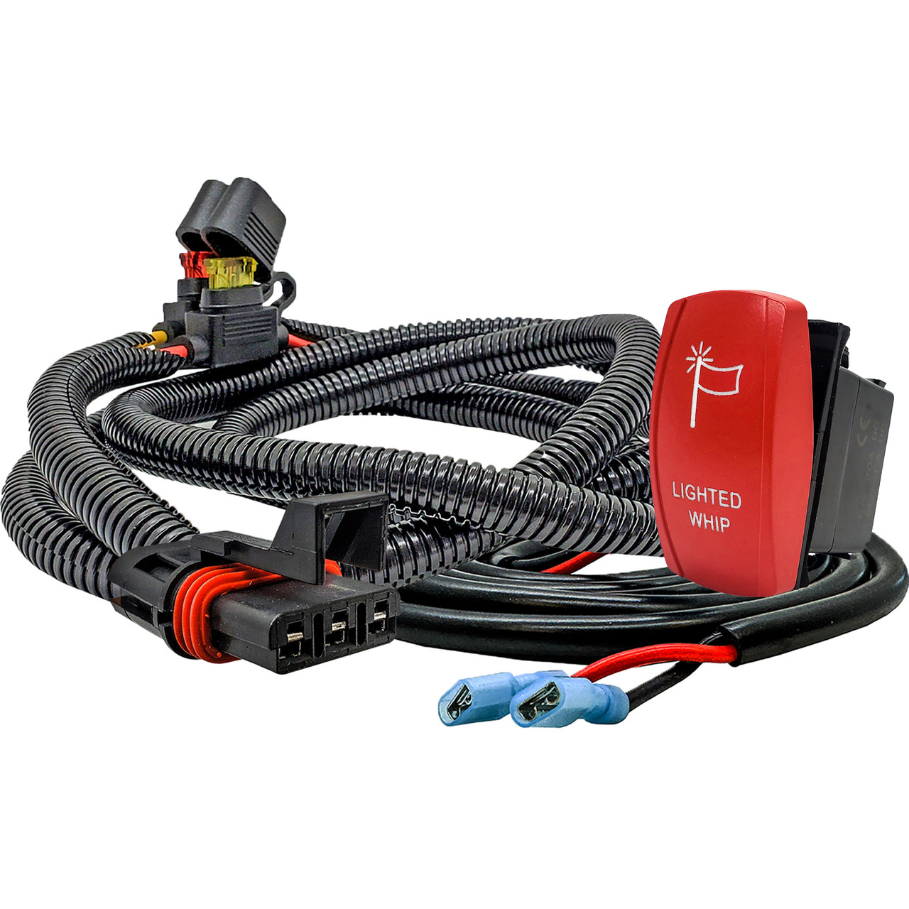 Harness Lightning RDOEVP foil 1枚 12ft Pulse Power Bus Bar Plug Wire Harness with LIGHTED WHIP On