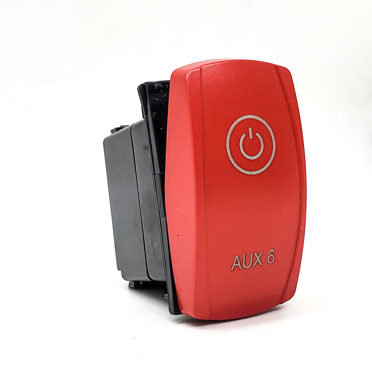 AUX 6 On/Off Red Rocker Switch 4-Pin Accessory Auxiliary Lights