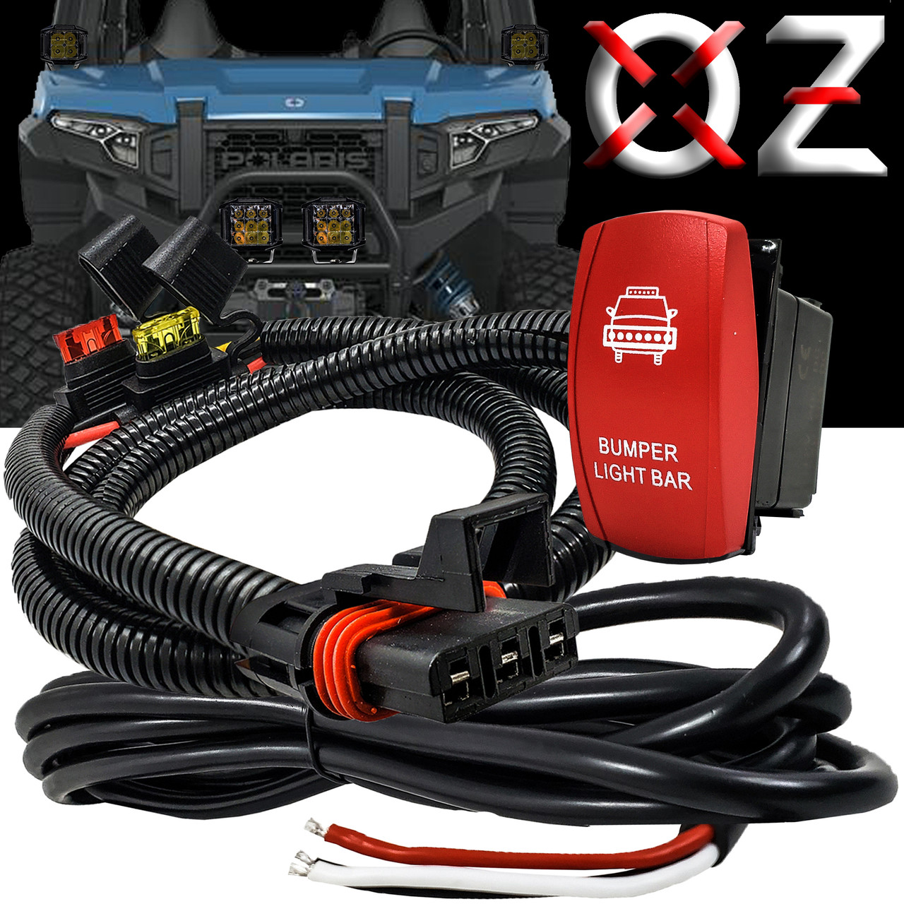 Zesty Systems PINOUT TYPE A と B pro Kit 10ft. Pulse Power Bus Bar Plug Red Rocker Switch 3-Wire