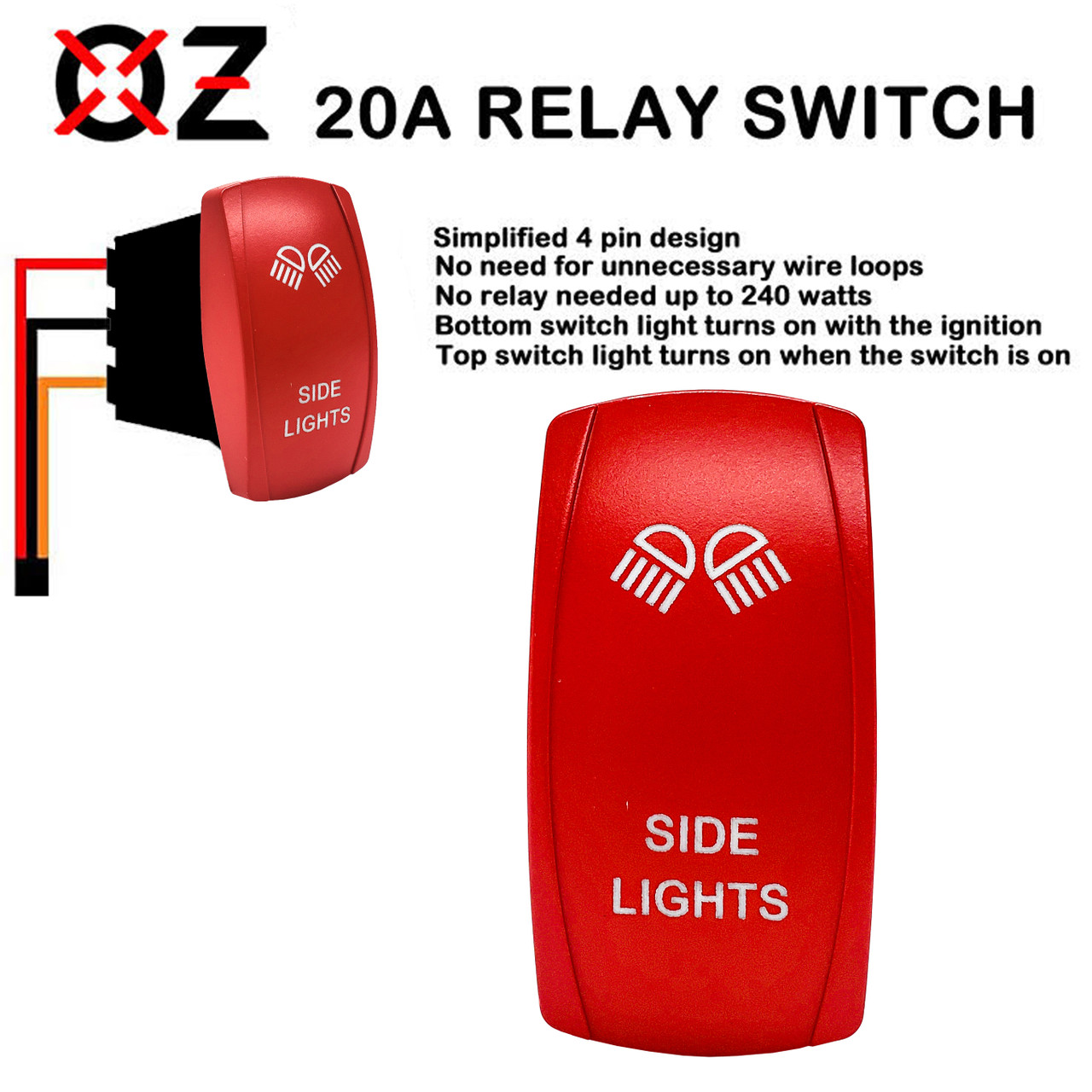 14AWG Blue LED LIGHT BAR Switch Wire Harness For Polaris Ranger XP Pulse Busbar