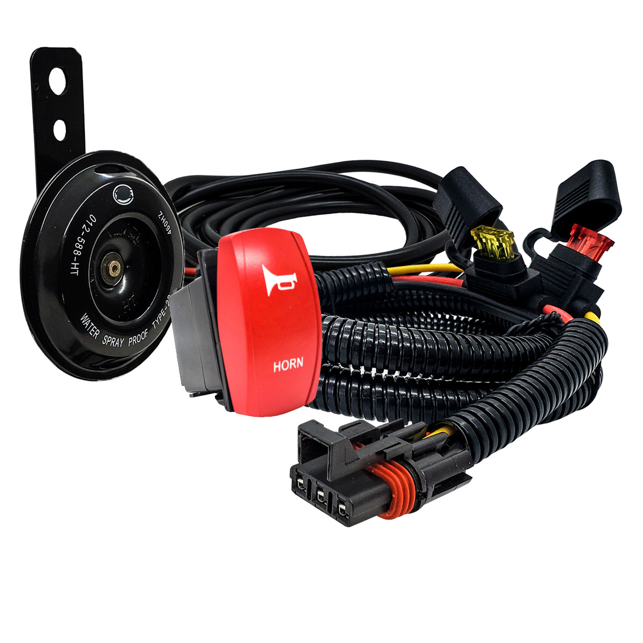Hella Disc Horn Kit Plug & Play Pulse Power Busbar Wire Harness