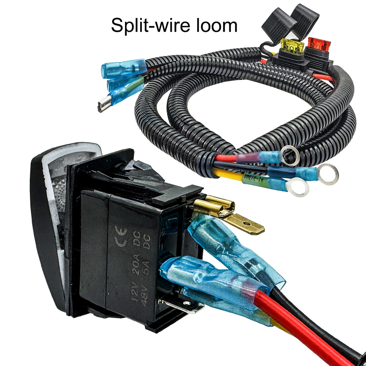 Spot Light On/Off Rocker Switch with Power Busbar Distribution Block ...