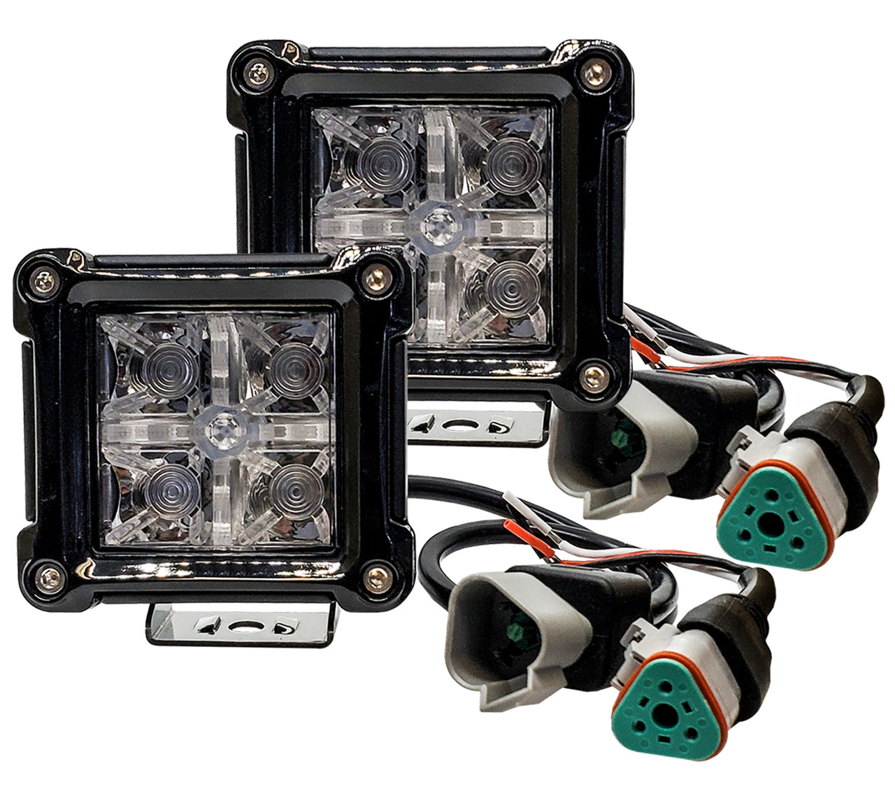 Red LED High Output POD Light | DRL Function | Cube Fog/Tail/brake