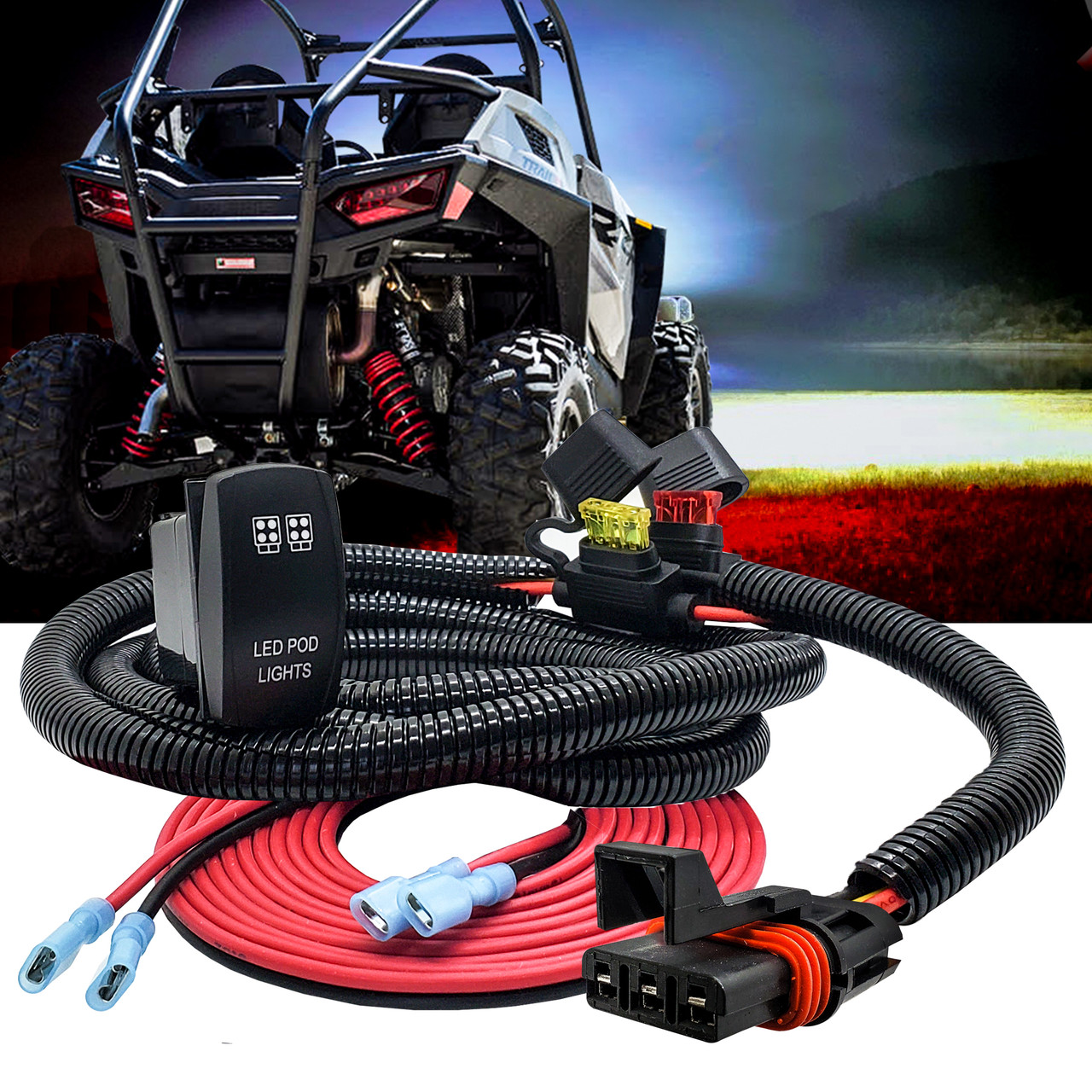 10 ft. Y-Split Wire Harness Kit with Pulse Power Busbar Plug and