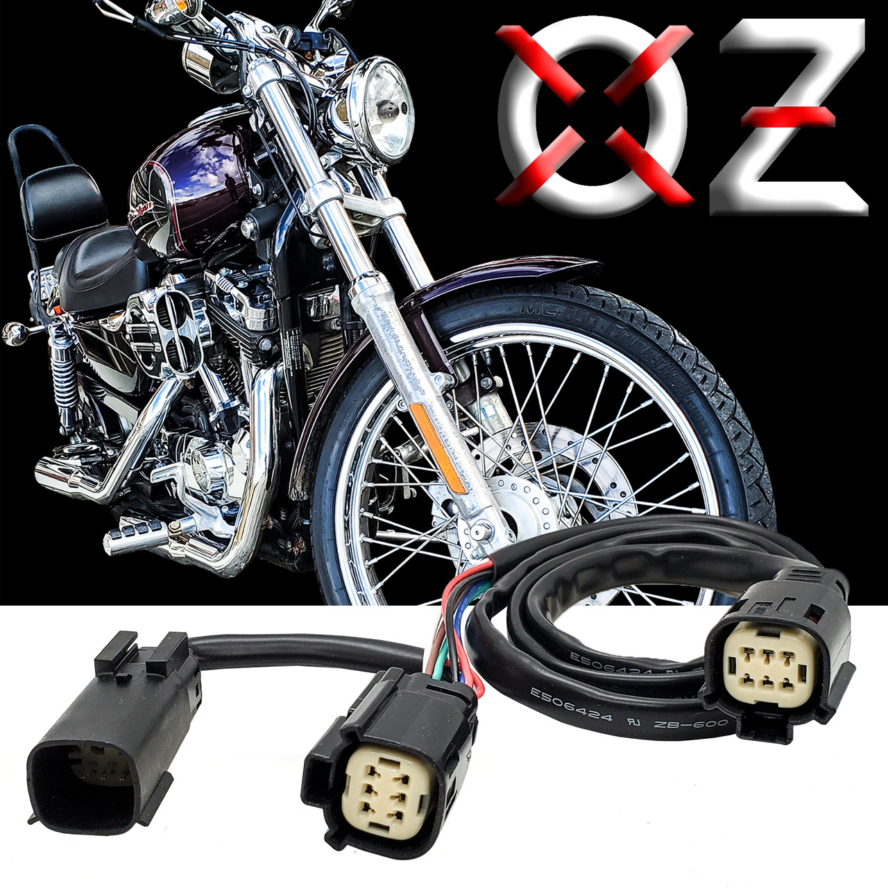 Wiring Harness Tap for Harley auxiliary LED lights tour pack side bags ...