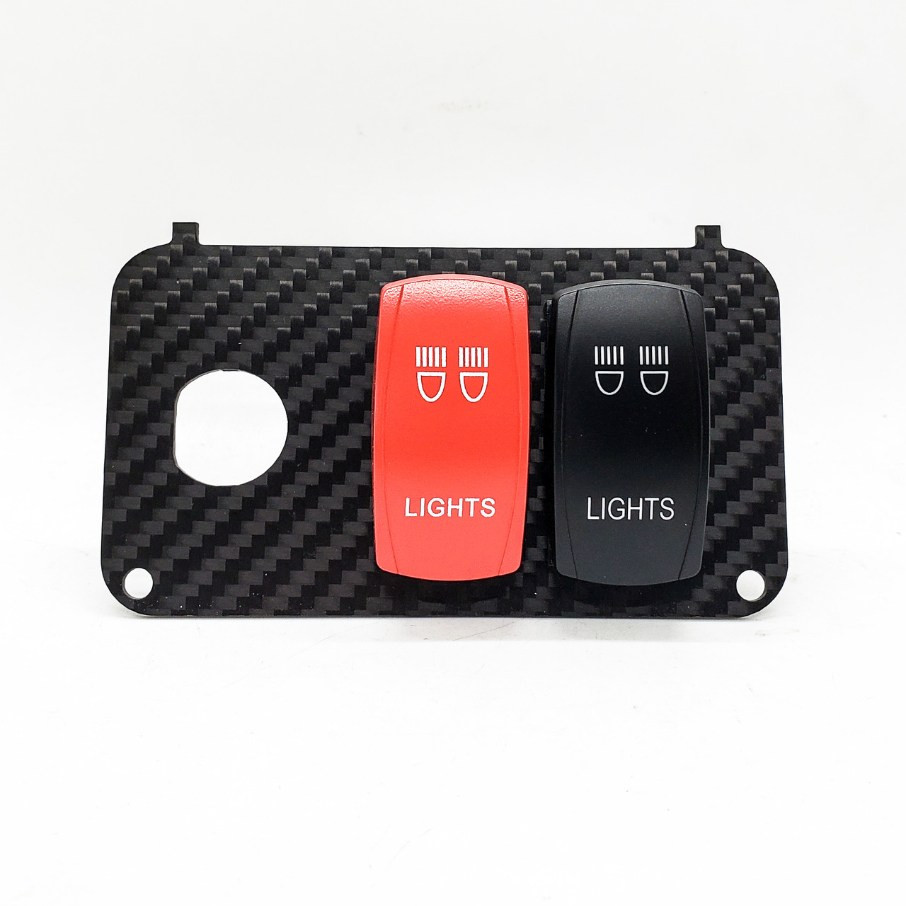 Carbon Fiber Golf Cart Key Switch Plate with Dual Laser-Etched LIGHTS ...