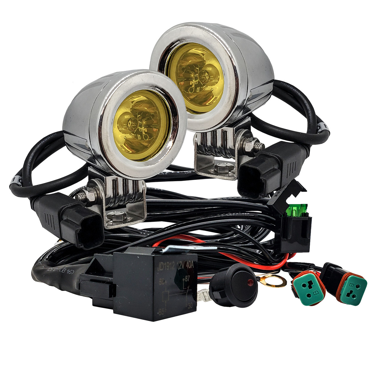 Chrome Motorcycle Auxiliary lights | High Output | Must have for