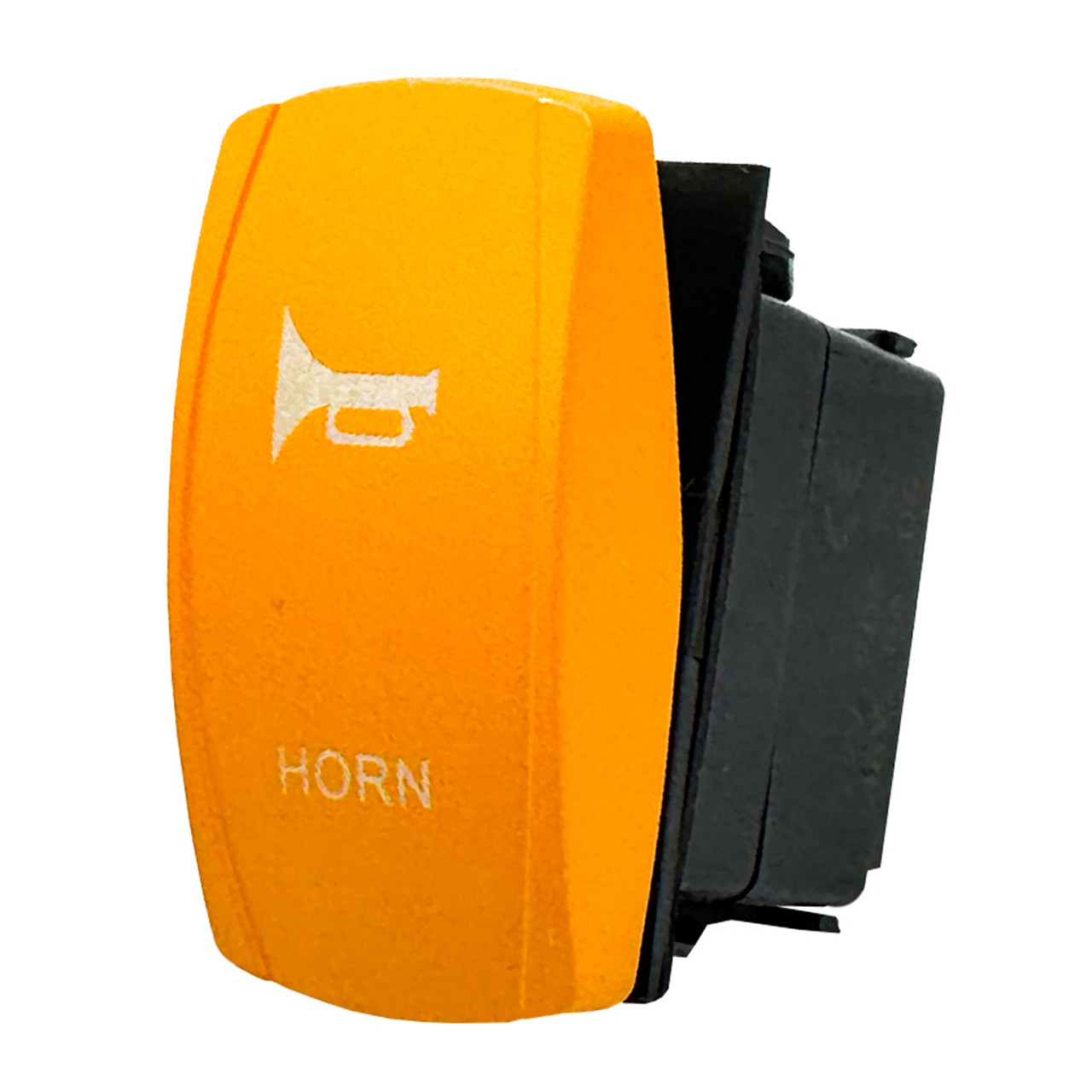 HORN On/Off Momentary Yellow Rocker Switch – 4-Pin Laser-Etched