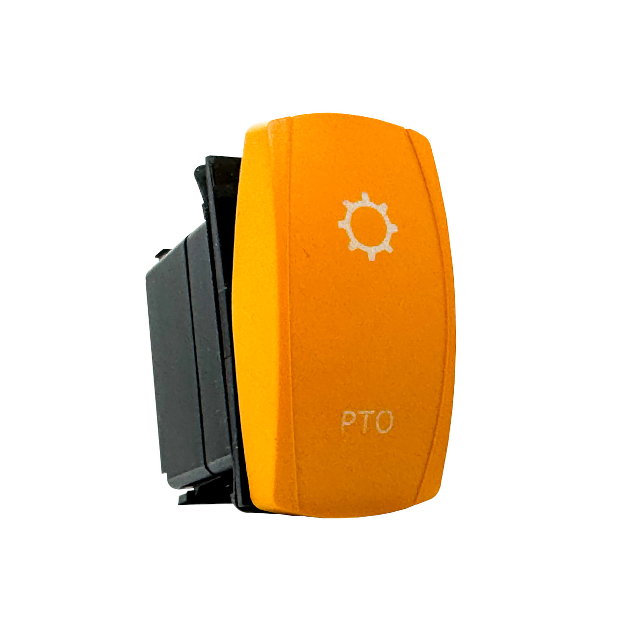 PTO On/Off Yellow Rocker Switch – 4-Pin Laser-Etched White LED