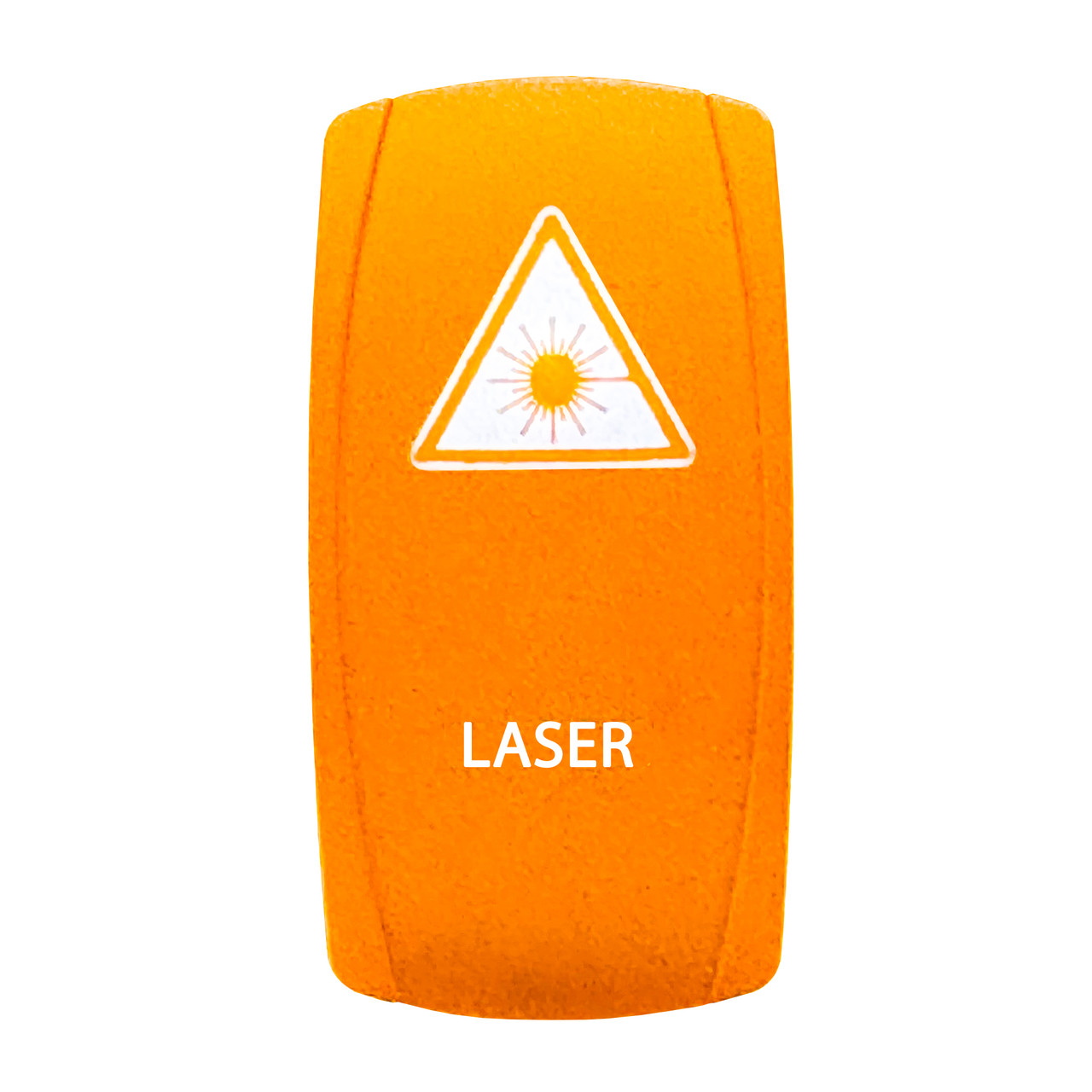 LASER On/Off Yellow Rocker Switch – 4-Pin Laser-Etched White LED