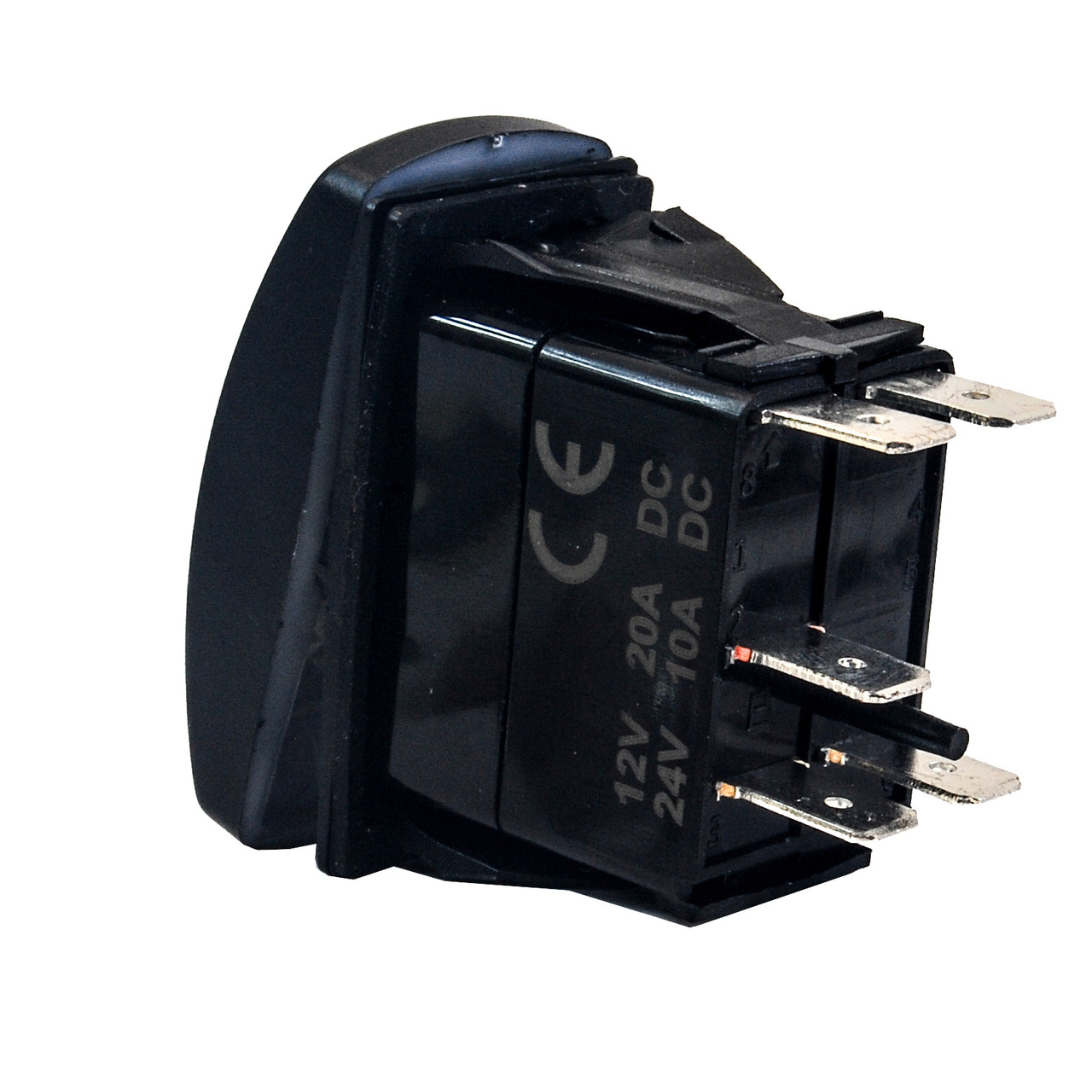 Spreader Momentary On/Off Rocker Switch – 5-Pin Laser-Etched Blue LED ...