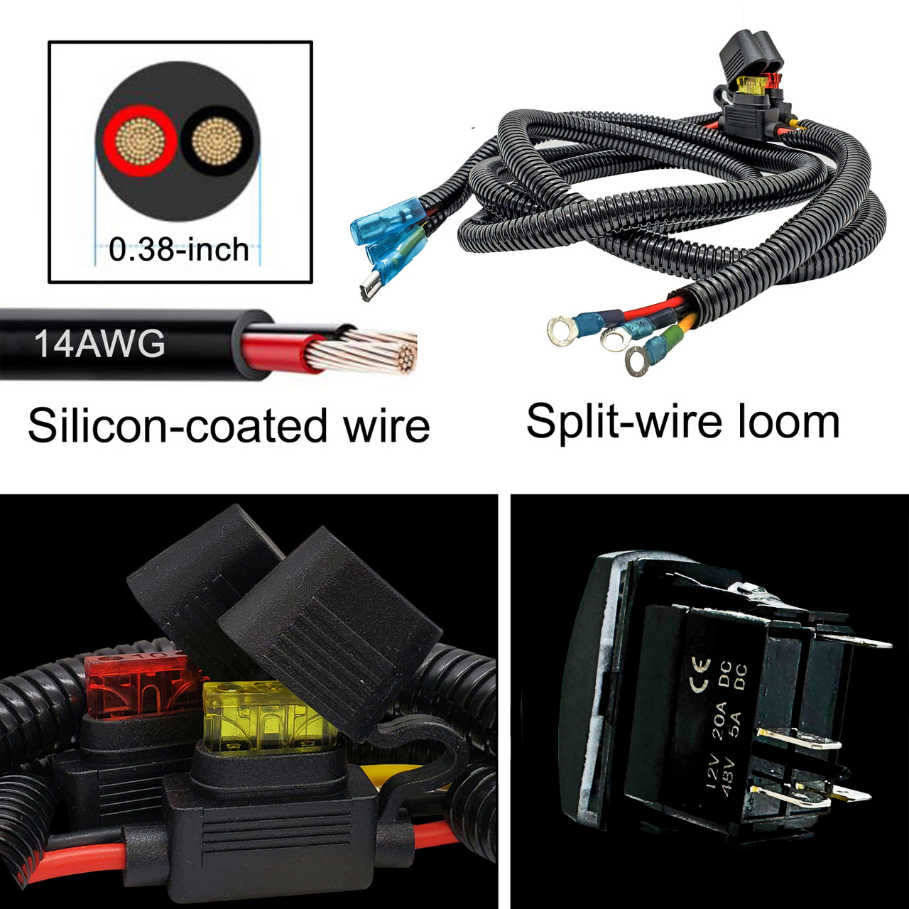 グランドアーカイブ - Harness lighting evp Plug-and-Play Split-Wire Power Distribution Block Wiring Harness